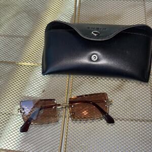 Brown and silver vintage sunglasses